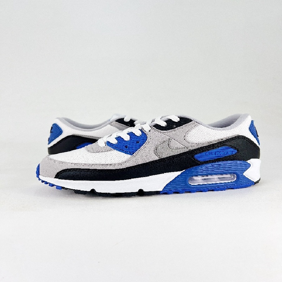 Men's Running weapon Air Max 90 White/Black/Royal/Grey Shoes 0103